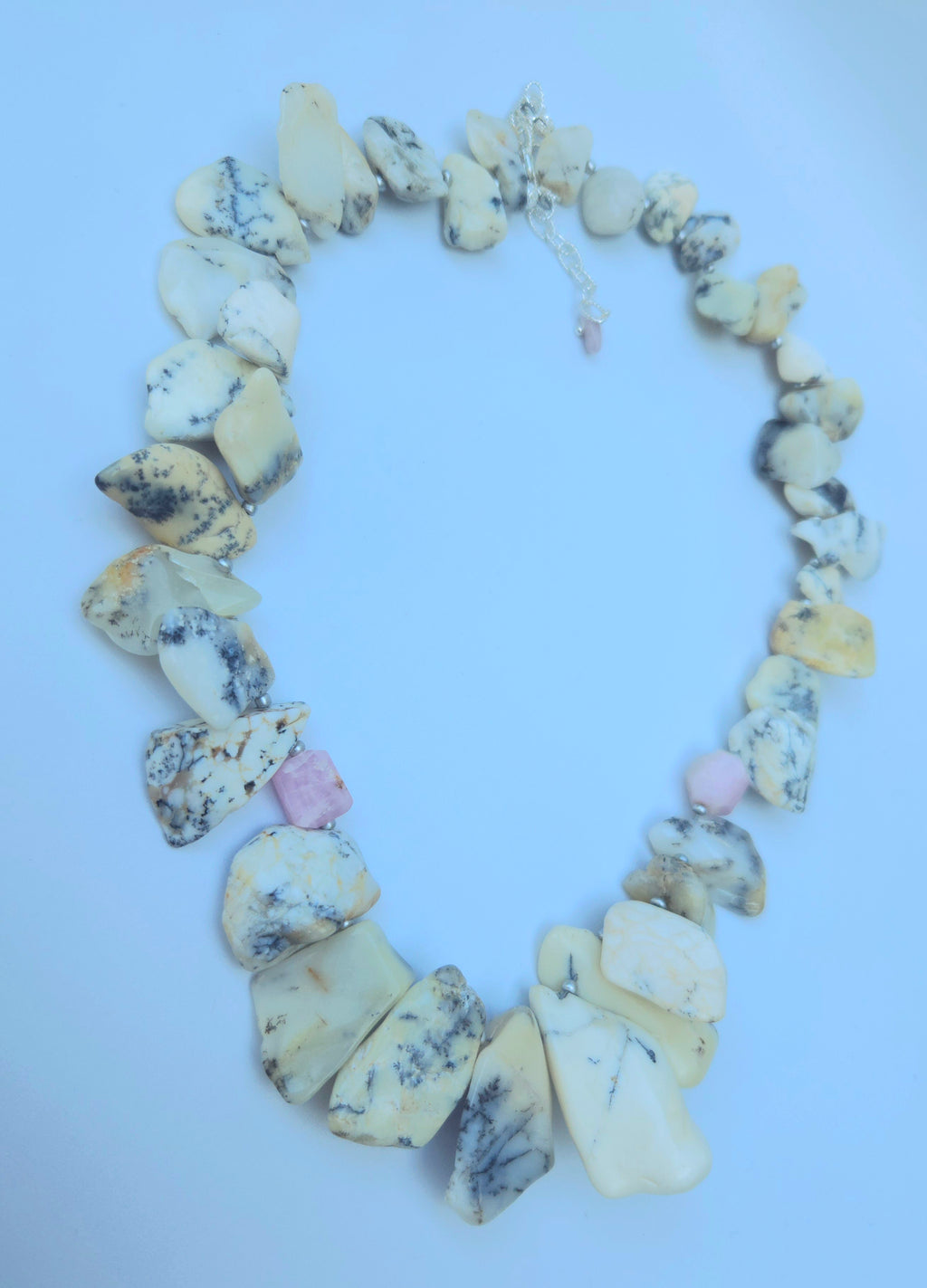 Magical Merlinite and Pink Aragonite Necklace