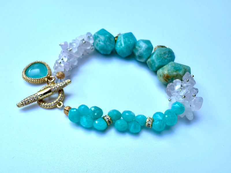 Amazonite & Rose Quartz bracelet