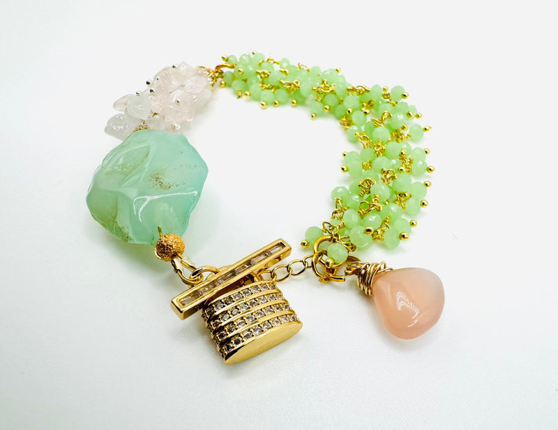 "Gentle Whisper" Aqua Chalcedony Necklace