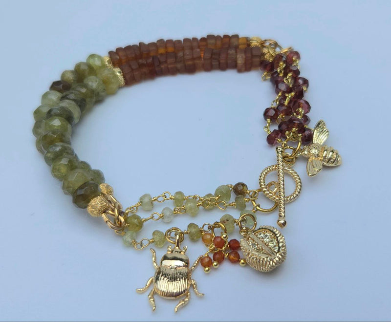 Rare Beauty (Atlantisite, Amethyst & Peridot Bracelet)