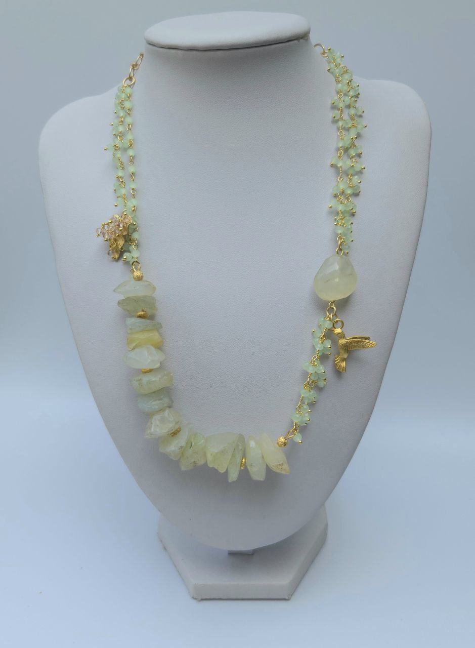 "Gentle Whisper" Aqua Chalcedony Necklace