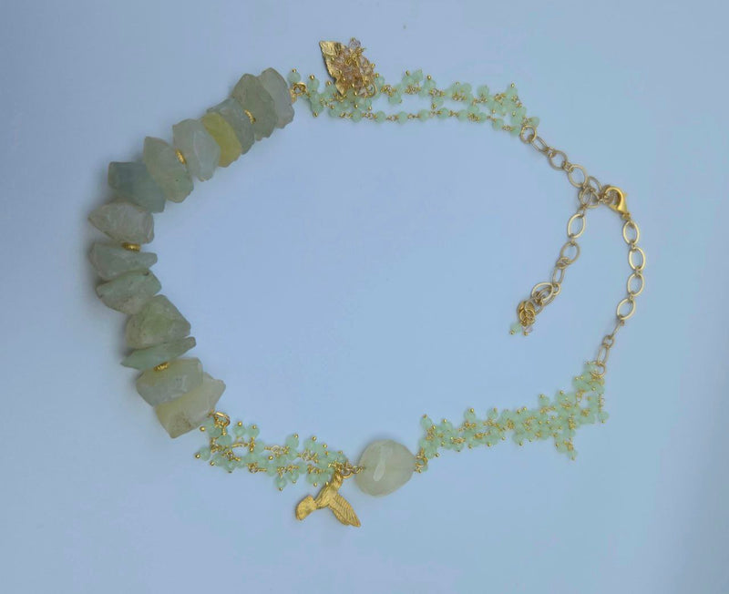 "Gentle Whisper" Aqua Chalcedony Necklace