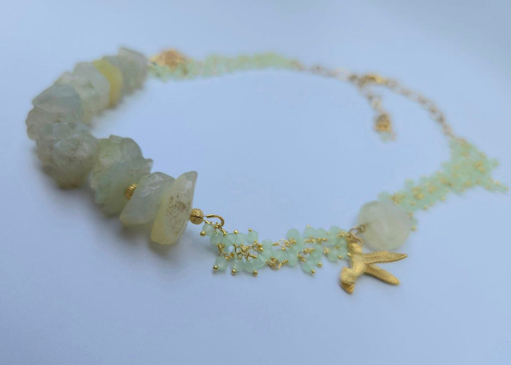 "Gentle Whisper" Aqua Chalcedony Necklace