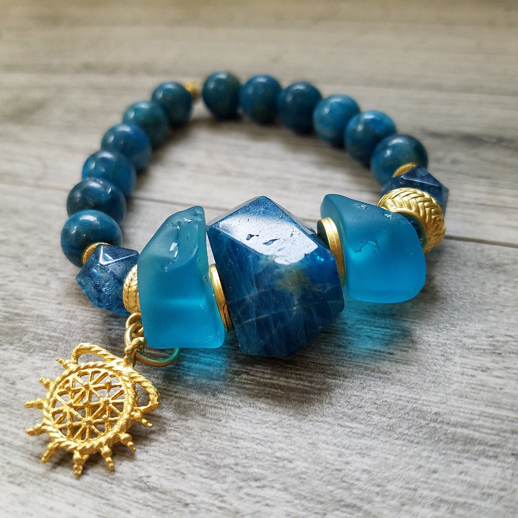 Gift of Joy: Exceptionally Beautiful Apatite bracelet (Available for custom order)