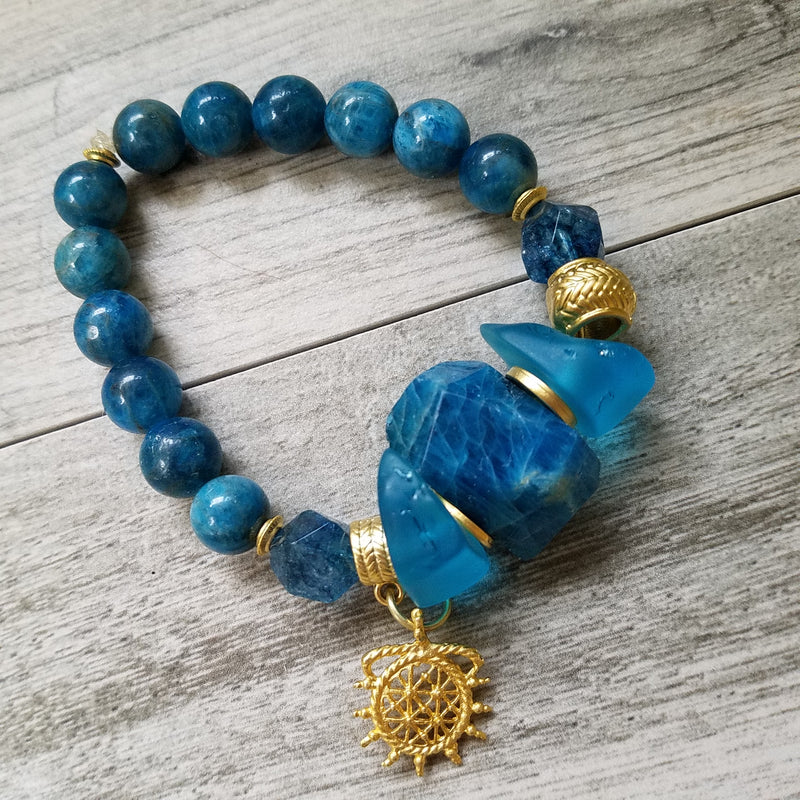Gift of Joy: Exceptionally Beautiful Apatite bracelet (Available for custom order)